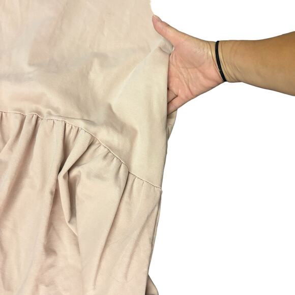 Leith Blush Lagenlook Sleeveless Dress Large Tiered Shirt Flowy Casual Y2K - Picture 7 of 9